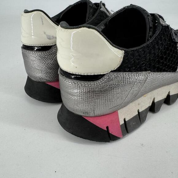 dolce & gabbana shoes 37.5 7.5 suede patchwork capri sneakers designer luxury - Picture 11 of 13